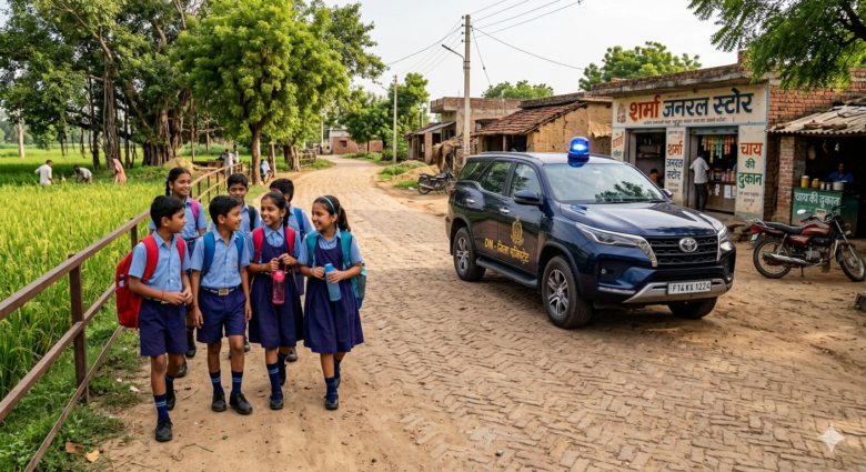 स्कूल जाते बच्चे